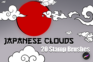 Japanese Clouds - Procreate Brushes