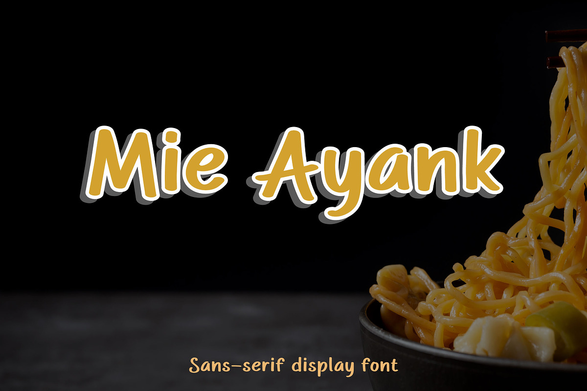 Mie Ayank - Modern Display Font, a Sans Serif Font by Mightyfire (Photo 1 of 3)
