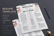 Modern resume template, a Resume Template by Chic templates (Thumbnail 1 of 4)