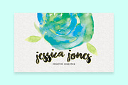 Watercolor Creative Business Card, a Business Card Template by land art (Thumbnail 3 of 10)