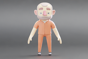 Cartoon Prisoner Character 3D Model, a Characters & Person 3D Model by Dudukbersama