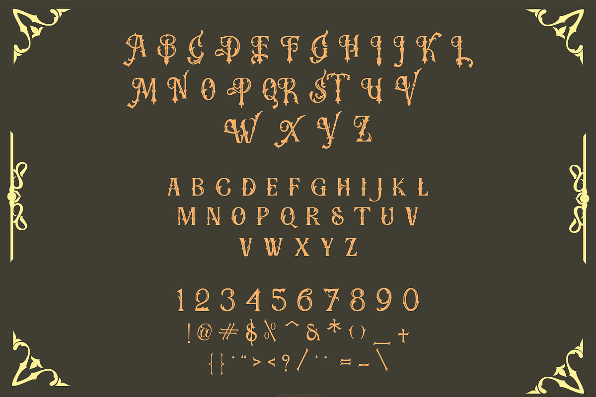 Moenstrum - Victorian Font, a Blackletter Font by Flawless And Co (Photo 3 of 10)