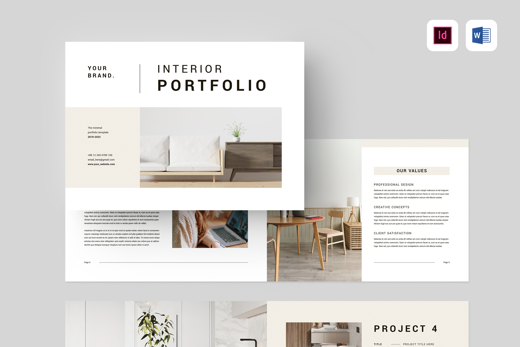 Interior Portfolio, a Brochure Template by Leaflove