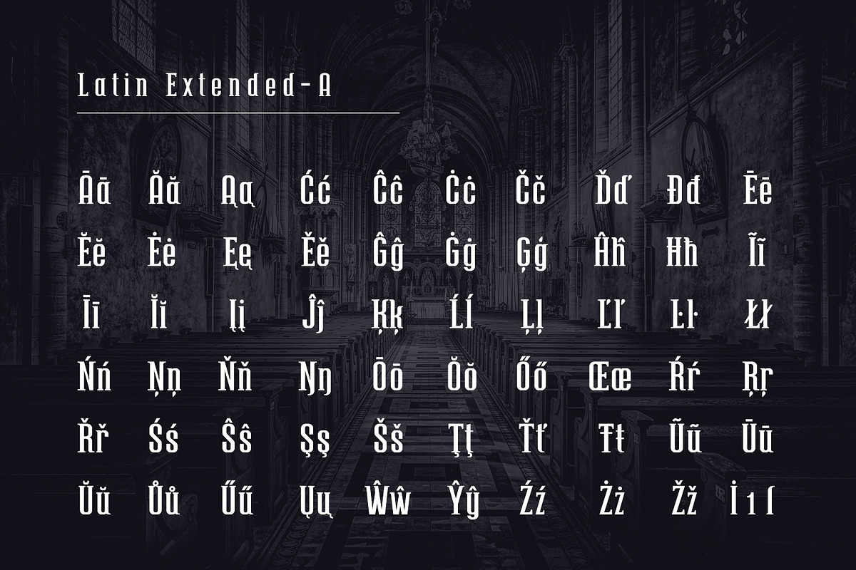 'DRACULA' Multi Language Serif Font preview 8