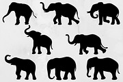 Elephant Silhouette SVG #2, an Animal Illustration by newminddesign (Thumbnail 1 of 3)