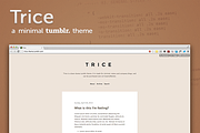 Trice ~ a minimal tumblr theme, a Websites & App Template by Fabian Schultz (Thumbnail 1 of 4)