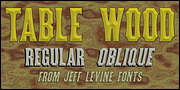Table Wood JNL, a Font by Jeff Levine Fonts (Thumbnail 1 of 5)