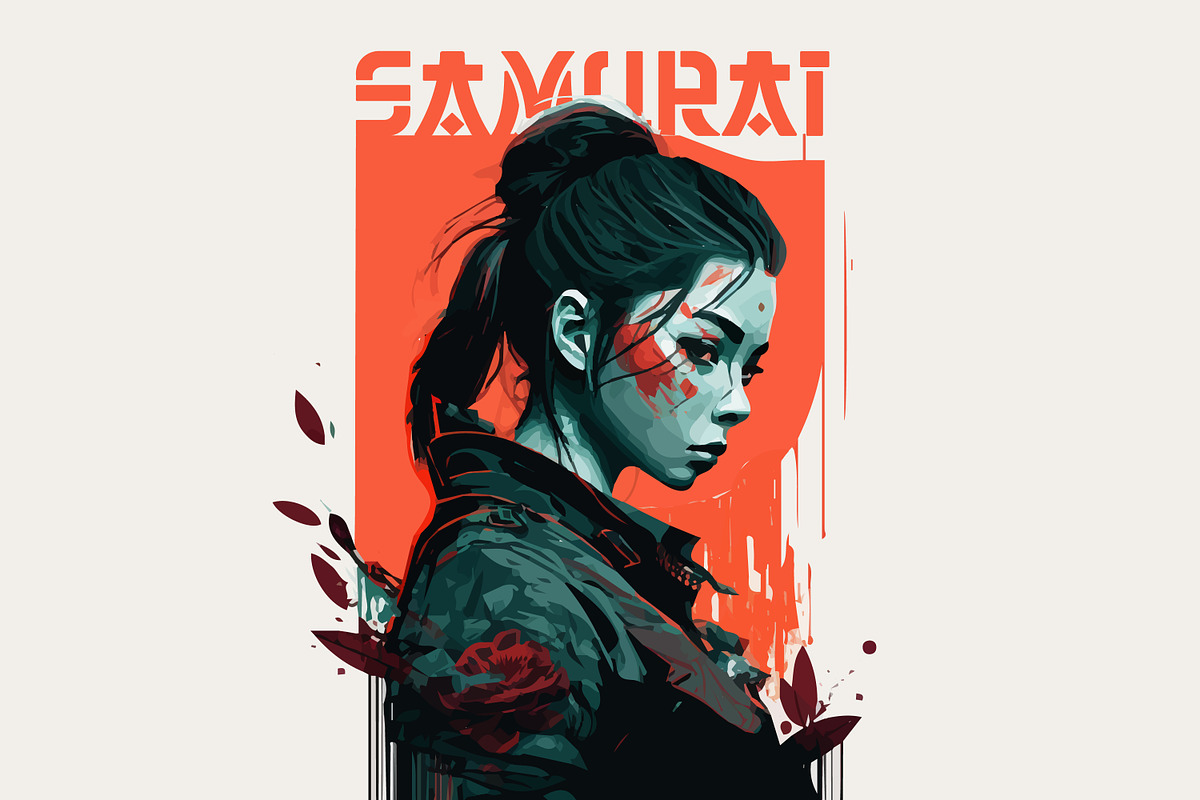 Asian cyberpunk bundle., a Person Illustration by Fractal fonts & graphics (Photo 9 of 20)