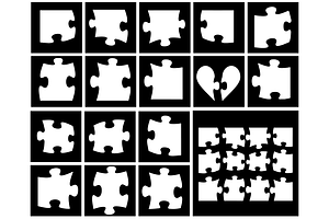 Puzzle Stencil, Puzzle Piece Stencil