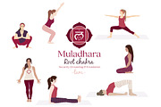 Muladhara chakra yoga postures, an Illustration by Sunnyfields (Thumbnail 1 of 5)