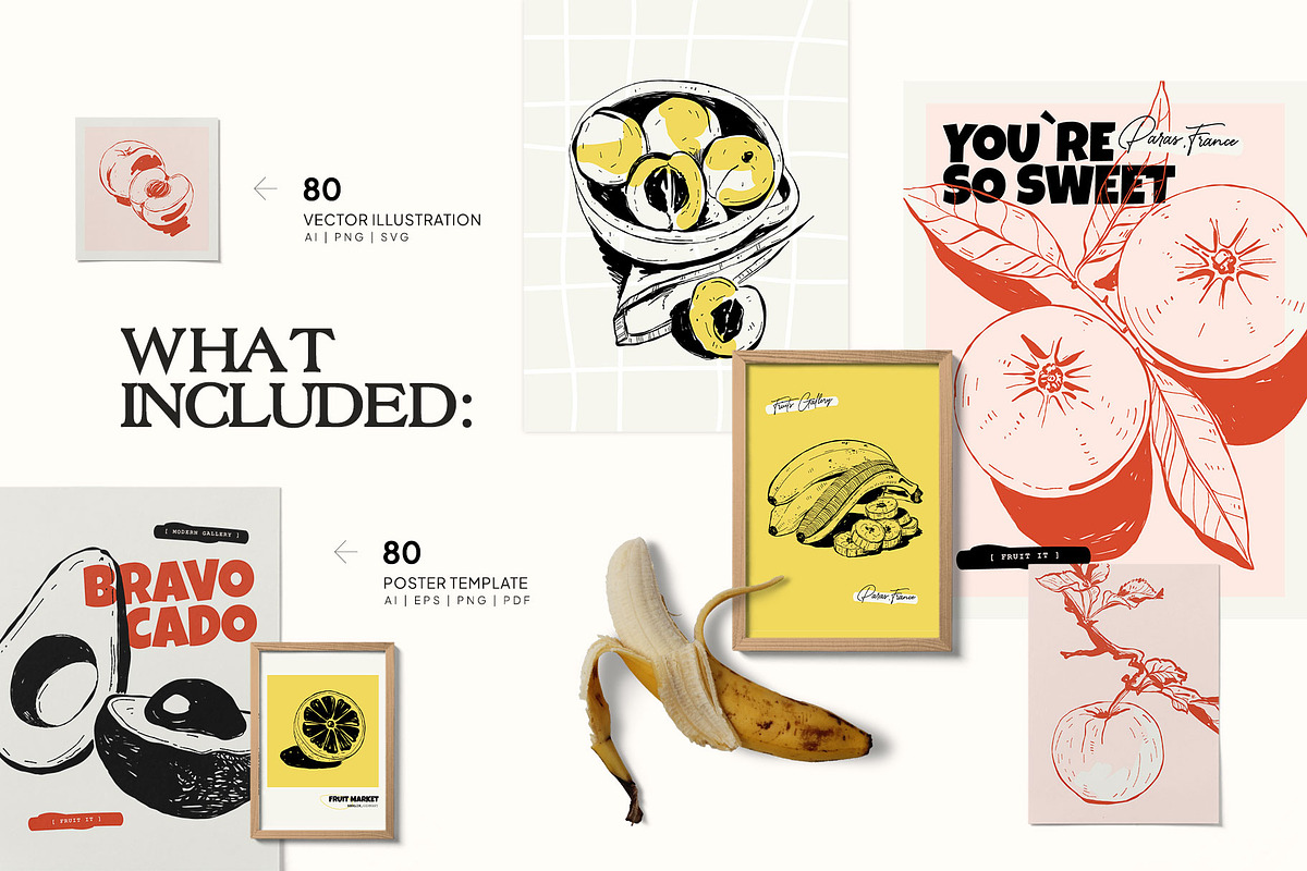 Summer Fruits Poster Builder, an Object Graphic by KetteCreate (Photo 3 of 17)