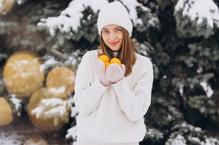 Happy beautiful girl in winter, a Holiday Photo by Cherkas Photography