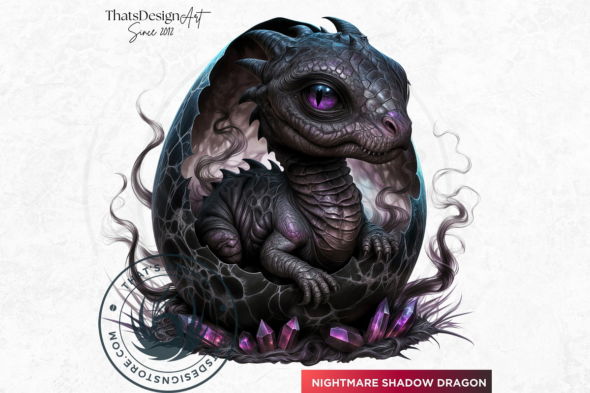 Newborn Dragons clipart set, an Animal Illustration by ThatsDesignArt (Photo 10 of 10)