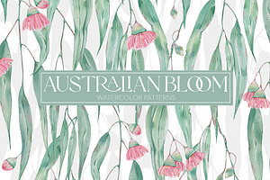 Australian Bloom Seamless Patterns, a Pattern Graphic by Alisa Fimen Design