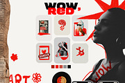 Red collage Cut out Mixed media set, an Object Graphic by 60secondsArt (Thumbnail 7 of 12)