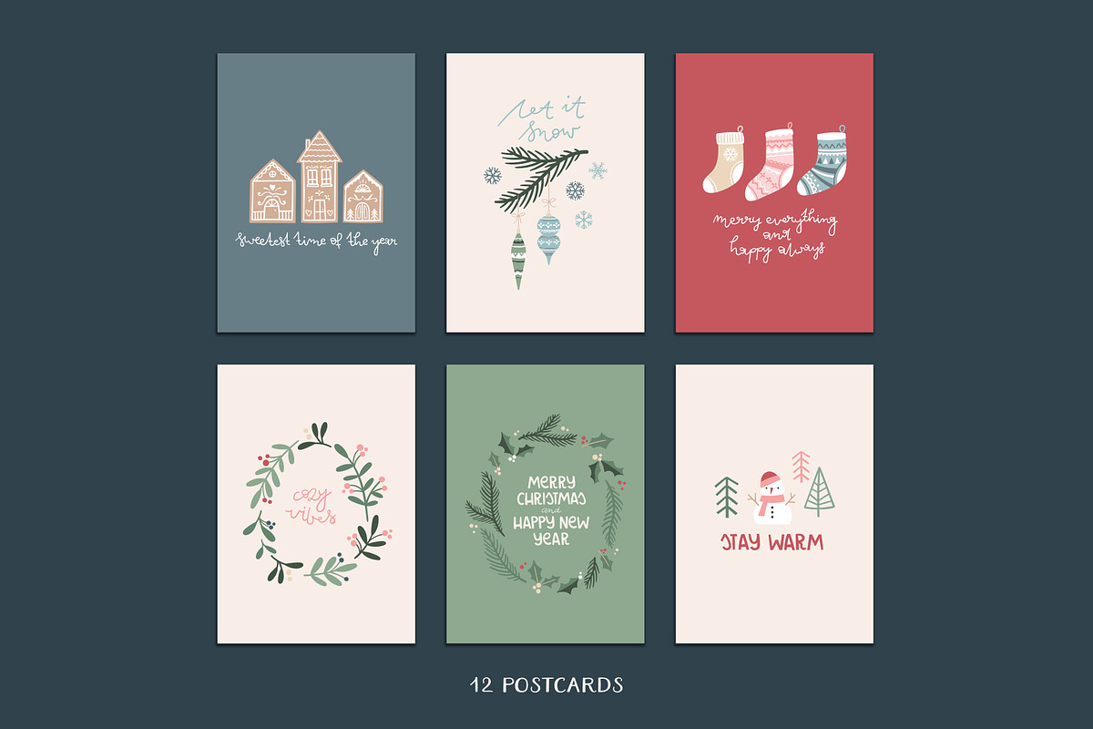 Jolly Christmas Illustrations Set, a Seasonal Illustration by Ola_Mazur (Photo 5 of 8)