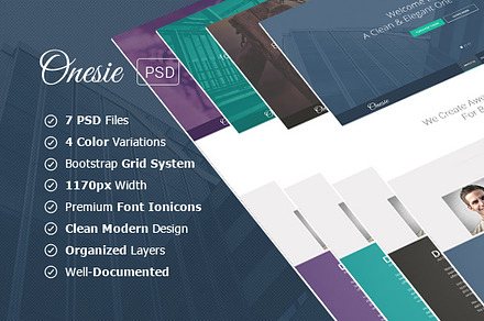 Onesie - One Page PSD Template, a Landing Page Template by Señor Themes