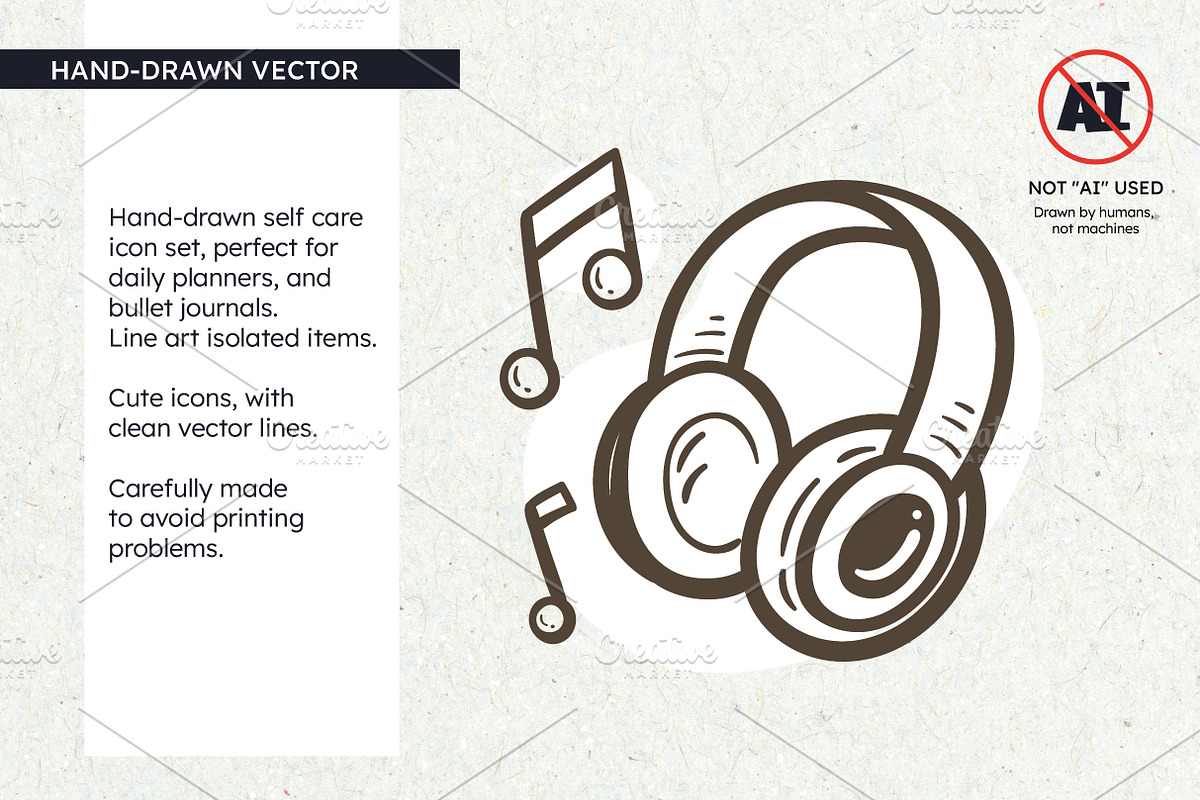 Self Care Icon Set, an Outline Icon by insemar (Photo 2 of 4)