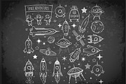 Astronomy and space doodle elements, a Technology Illustration by Elina_Li (Thumbnail 5 of 18)