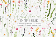 Watercolor flower -Wild flower, an Illustration by Beigetime (Thumbnail 1 of 9)