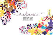 Fall / Autumn flower design set, a Decorative Illustration by MooBeer (Thumbnail 4 of 7)