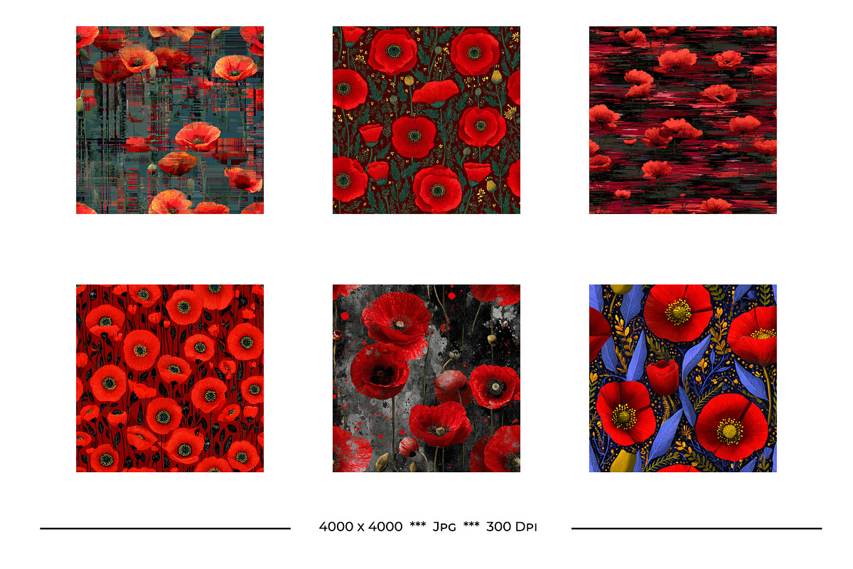Remembrance Day Poppies, a Pattern Graphic by karenfoleyphoto (Photo 4 of 7)