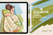 PROCREATE GOUACHE STUDIO, a Brush Add-On by AlexandraArt (Thumbnail 2 of 11)