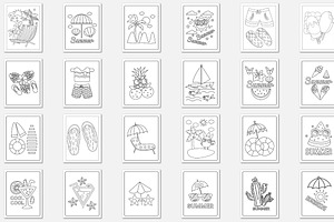 215 Vector Summer Coloring Pages