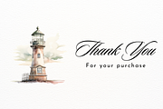 Watercolor Lighthouse and Seagulls, an Object Illustration by New-School-Wave (Thumbnail 5 of 5)
