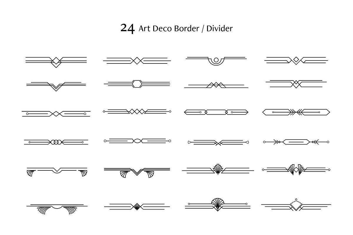 Art Deco Patterns Collection, a Pattern Graphic by DesignerCandies (Photo 20 of 21)