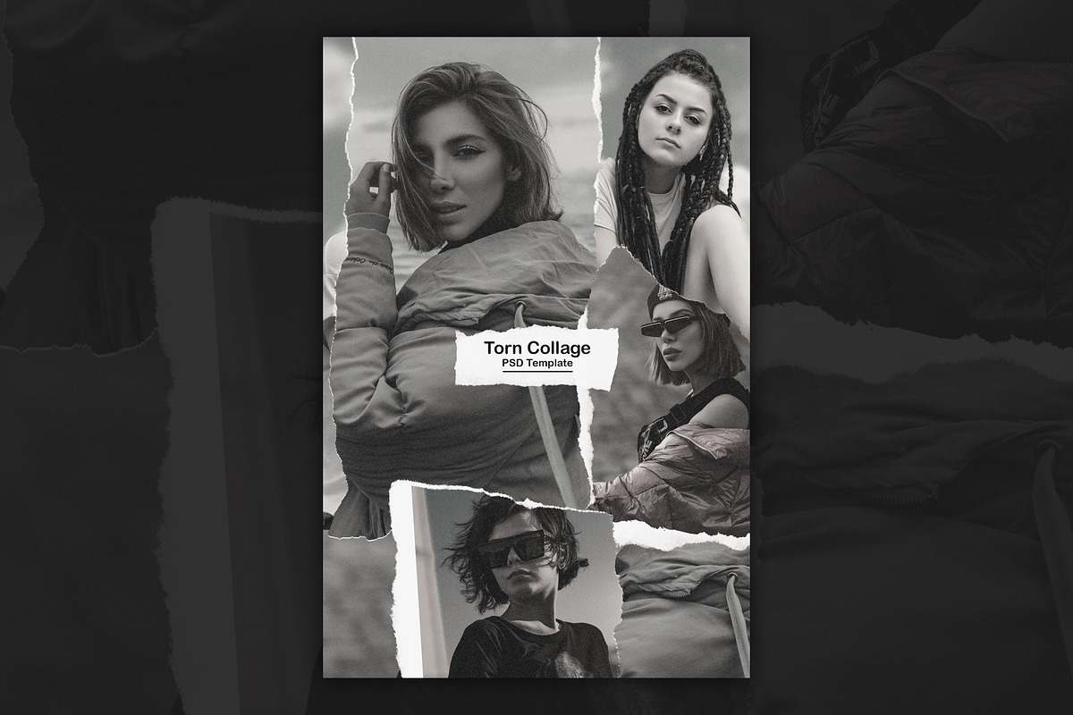 Torn Collage PSD Template, a Layer Style Add-On by iHemalaya (Photo 3 of 3)