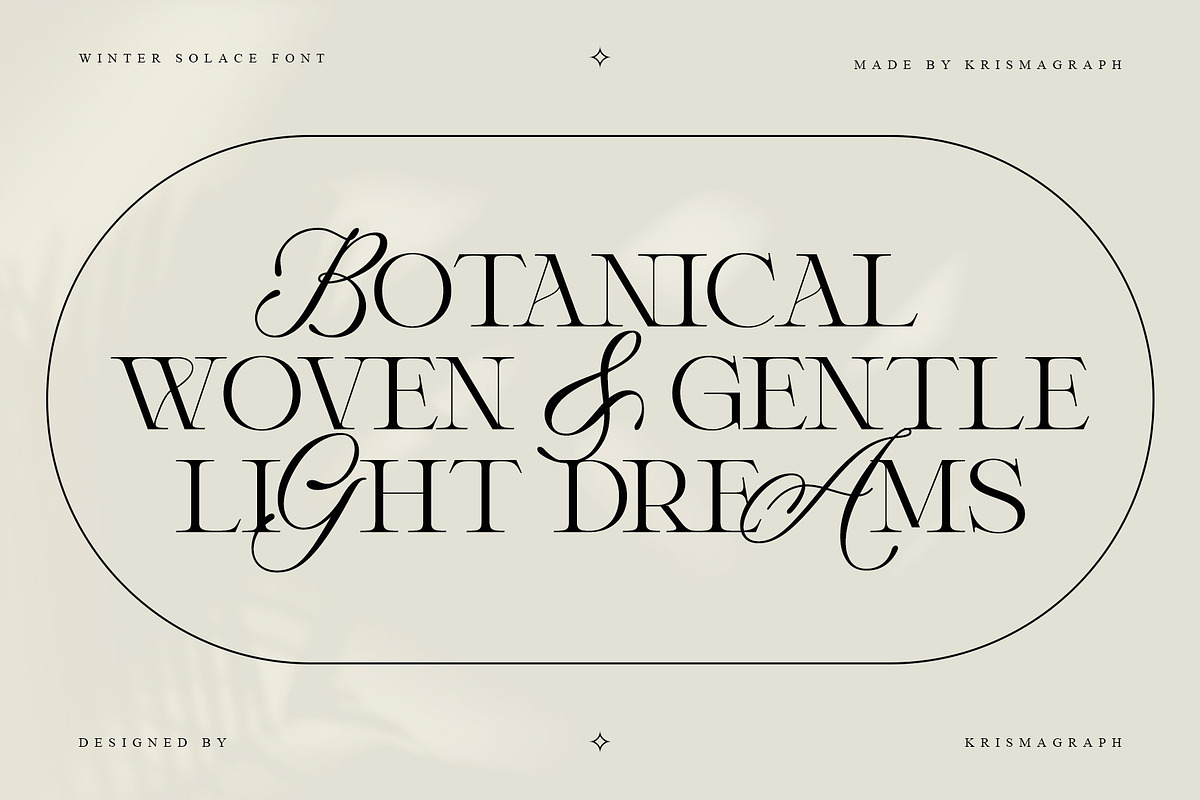 Winter Solace – Calligraphic Serif, a Serif Font by Krismagraph (Photo 3 of 10)