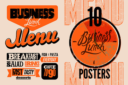 Business Lunch Menu vector designs.