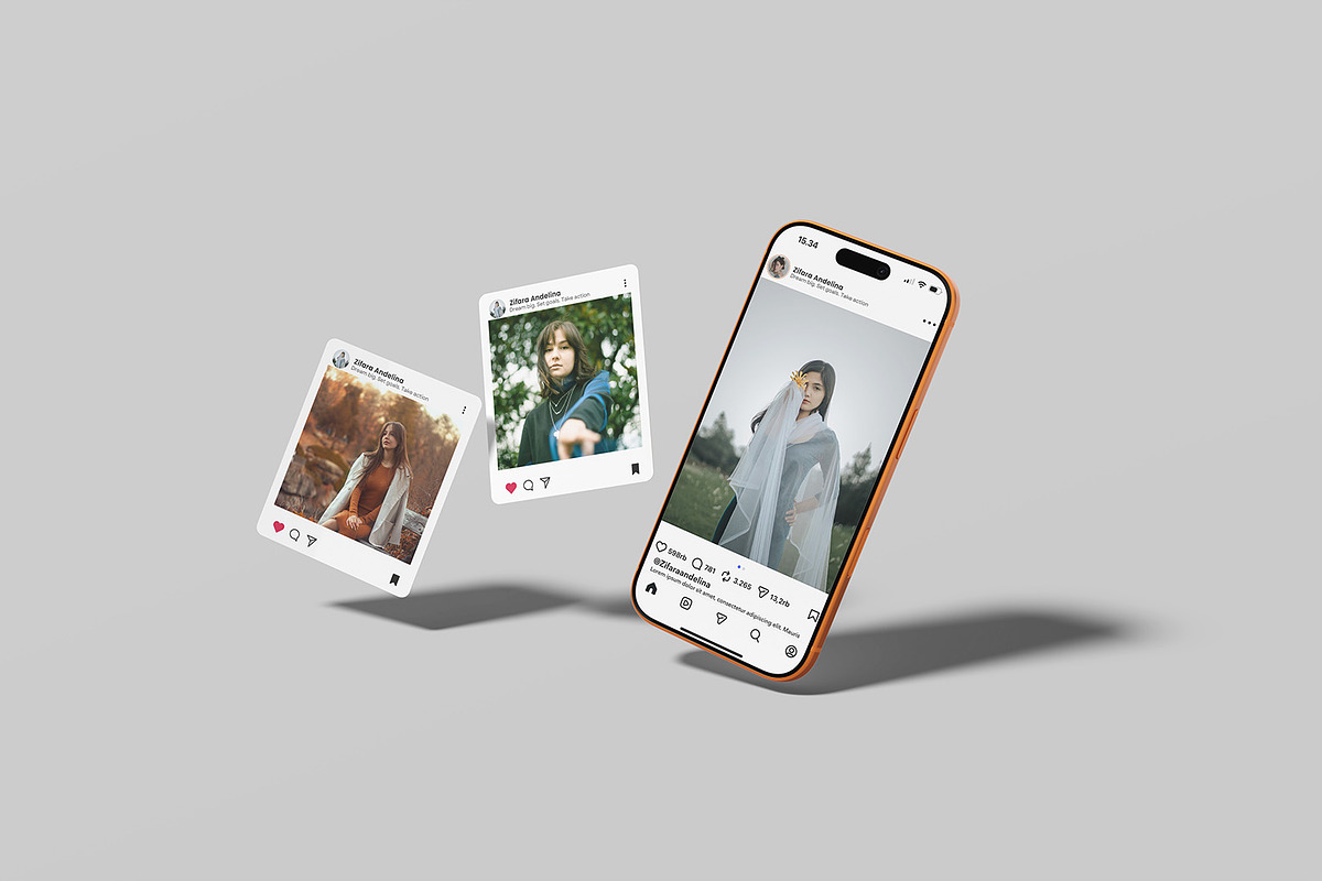 Modern Social Media Post Mockup, an iPhone Mockup by graphicsecond (Photo 6 of 7)