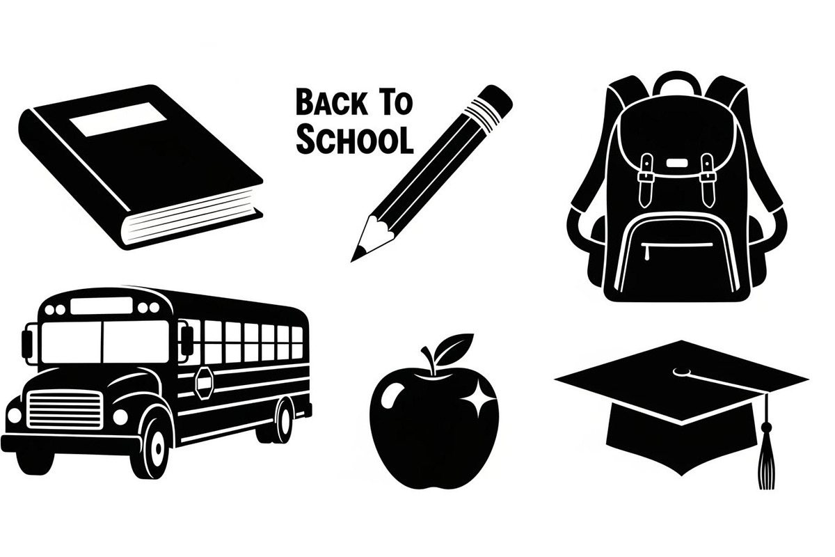 Back To School Silhouette Bundle, an Illustration by Designer_Momina (Photo 3 of 51)