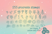 250+ Procreate kawaii flower stamps, a Brush Add-On by laura.design (Thumbnail 2 of 7)