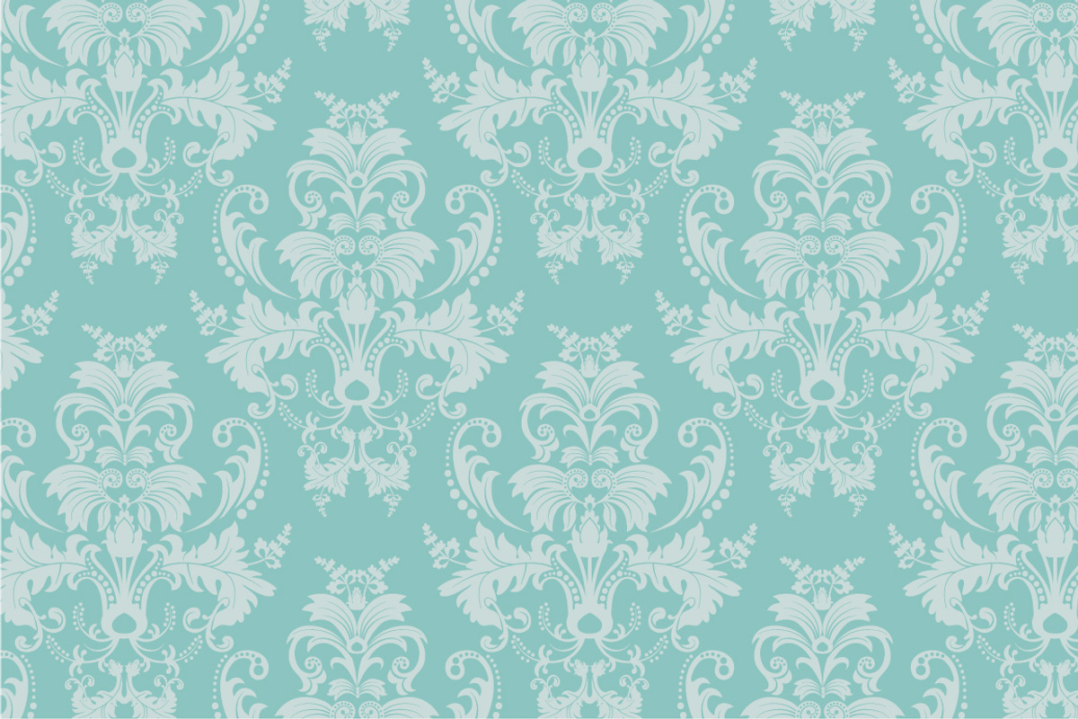 Seamless Damask pattern preview 4