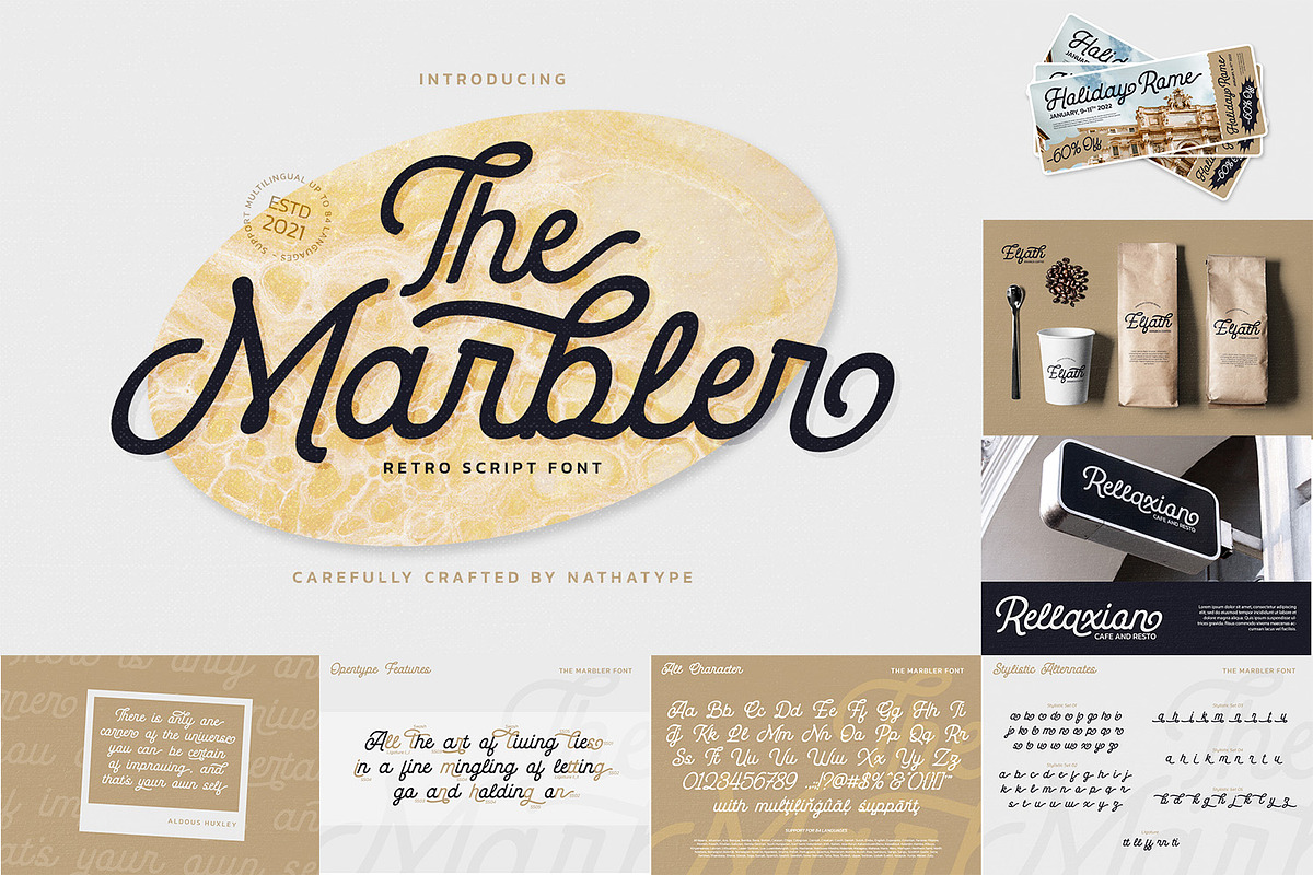 Exclusive Vintage Retro Font Bundle, a Script Font by Vintage Division (Photo 7 of 12)