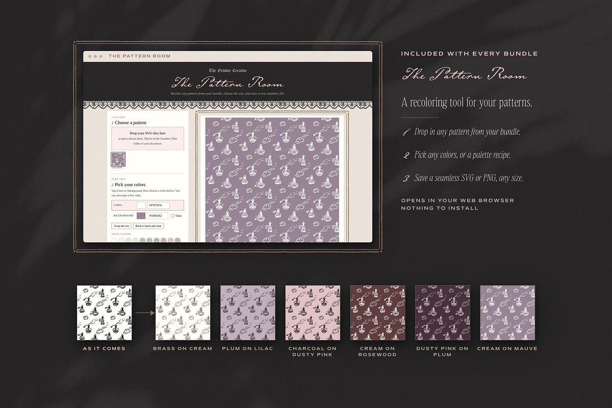 Vanity & Boudoir Seamless Patterns, a Pattern Graphic by The October Creative (Photo 3 of 12)
