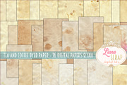 36 digital tea and coffee dyed paper, a Texture Graphic by LianaScrap (Thumbnail 1 of 37)