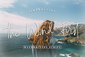 The Wind First - Script font, a Script Font by Quothron
