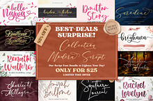 SALE Modern Script Font Bundle