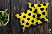 Black Yellow Watercolor Polka Dots, a Pattern Graphic by Creative Store (Thumbnail 3 of 5)