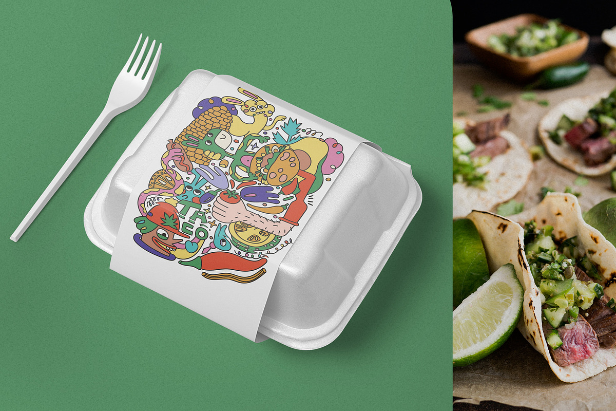 Fast Food Doodles. Vector and raster, a Food Illustration by Oliana Moroz (Photo 24 of 25)