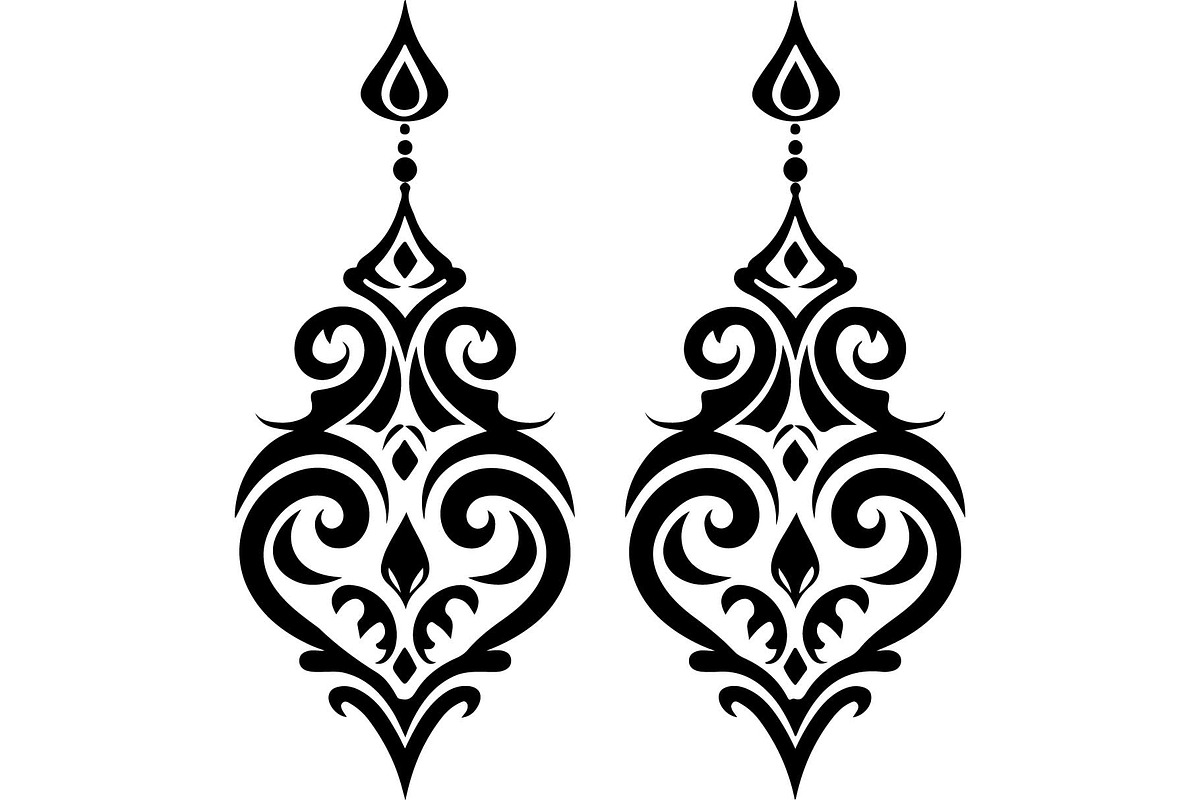Vintage Ornamental Earrings Bundle, an Object Graphic by Gfx_Store (Photo 10 of 13)