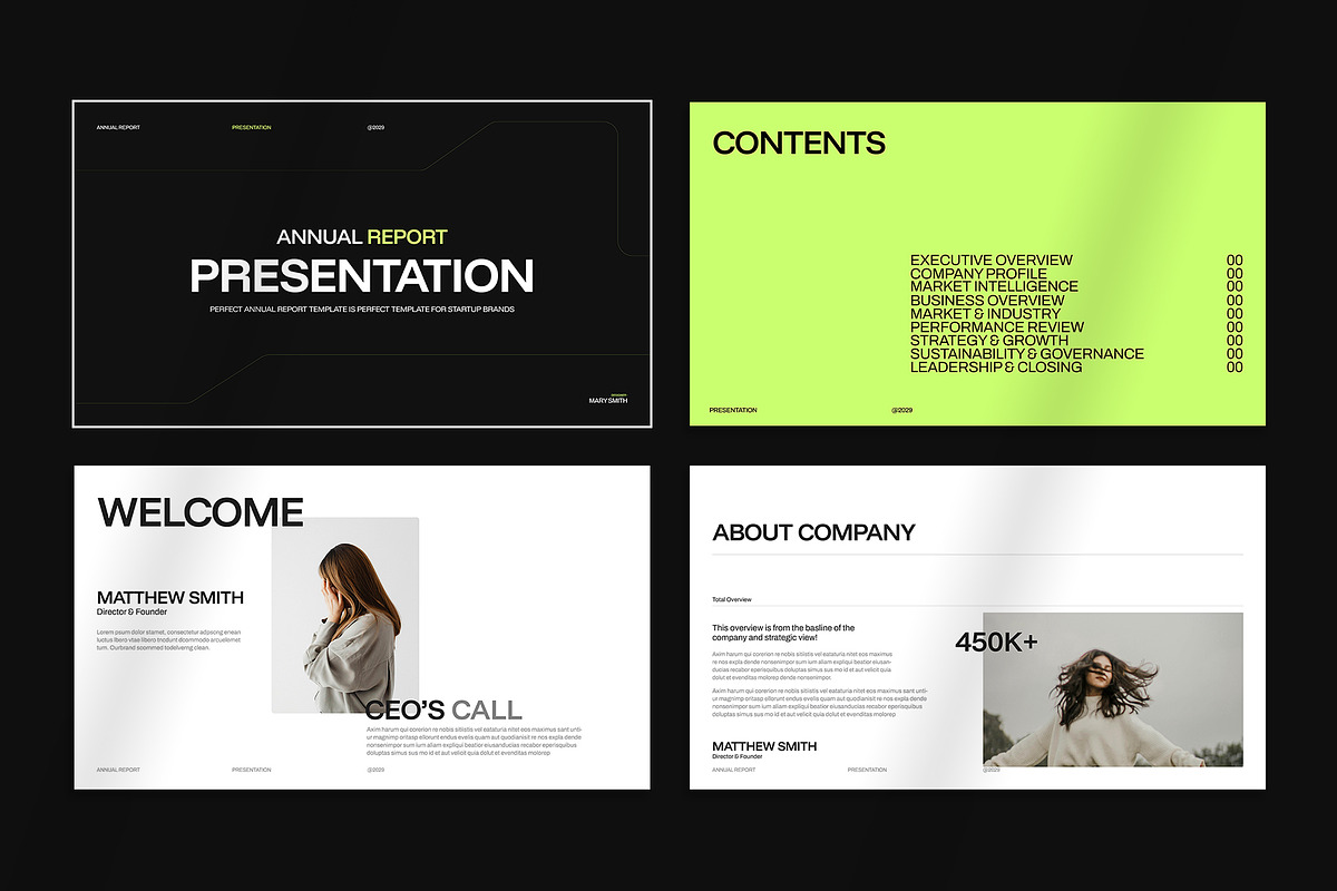 Annual Report Presentation Template, a Presentation Template by Oriofix (Photo 6 of 10)