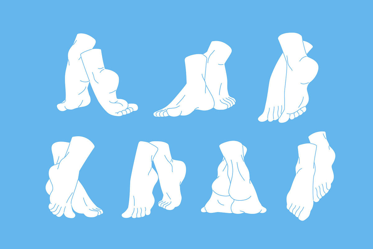 Bare female feet + legs in socks set, a Person Illustration by PaperTrident (Photo 2 of 5)