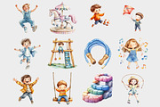 Watercolor Children’s Playground, a Seasonal Illustration by Design Market (Thumbnail 2 of 5)