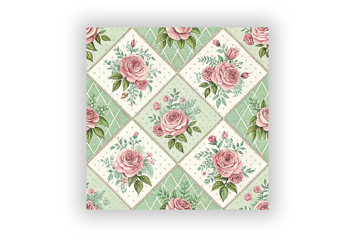 Sweet Peony Shabby Chic Pattern, a Pattern Graphic by FloridPrintables (Photo 6 of 9)