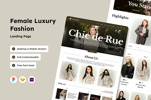 Chic de Rue - Fashion Landing Page, a Landing Page Template by productype1